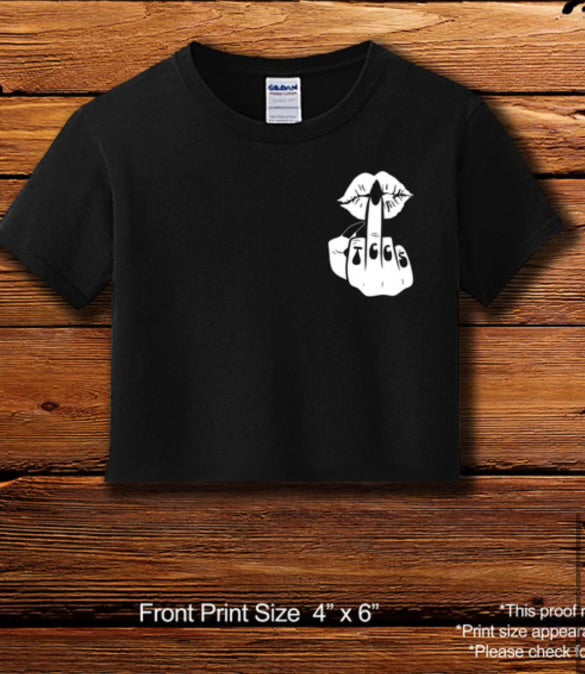 Girl Goon with Middle Finger Crop Top