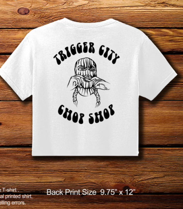 Girl Goon with Middle Finger Crop Top